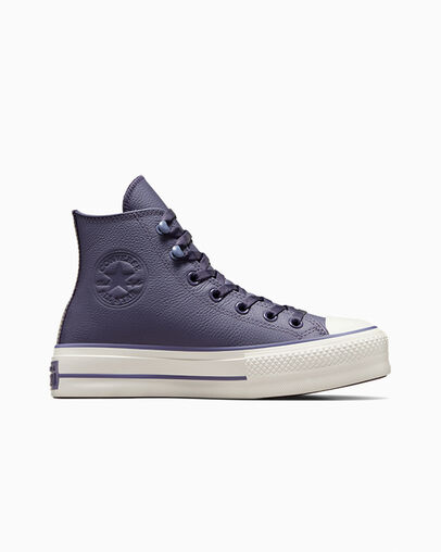 Grey Purple / Lavender Grey Converse Chuck Tayor All Star Lift Women Platform Shoes UK | C-32571409