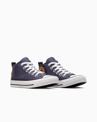 Grey Purple / White Converse Chuck Taylor All Star Malden Street Kids' Boots UK | C-17924039