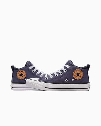 Grey Purple / White Converse Chuck Taylor All Star Malden Street Kids' Boots UK | C-17924039