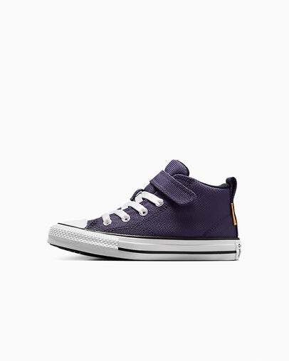 Grey Purple / White Converse Chuck Taylor All Star Malden Street Kids' Canvas Shoes UK | C-43908679