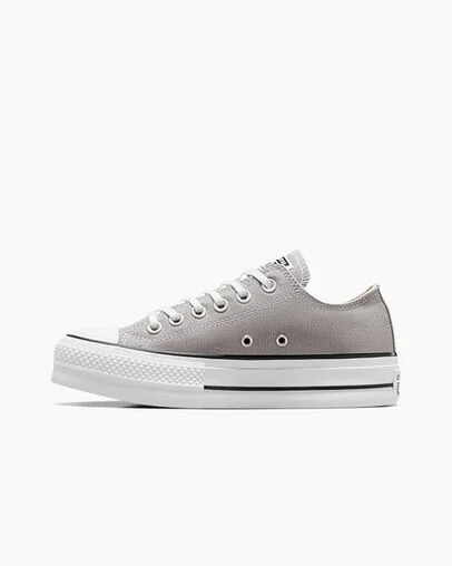 Grey / White / Black Converse Chuck Taylor All Star Lift Women Platform Shoes UK | C-58429079