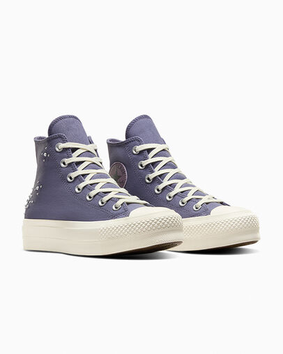 Lavender Grey / Black Converse Chuck Taylor All Star Lift Women Platform Shoes UK | C-13705629