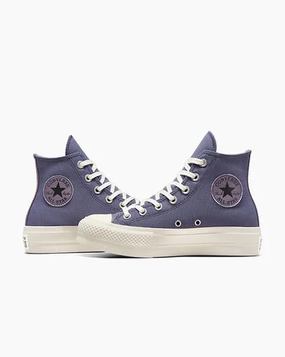 Lavender Grey / Black Converse Chuck Taylor All Star Lift Women Platform Shoes UK | C-13705629