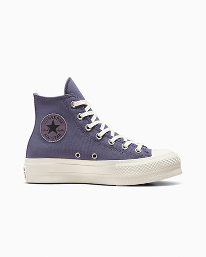 Lavender Grey / Black Converse Chuck Taylor All Star Lift Women Platform Shoes UK | C-13705629