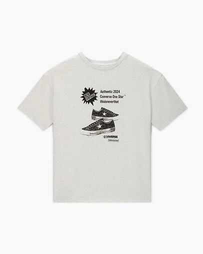 Light Grey Converse Converse x thisisneverthat Grid Women T Shirts UK | C-20378549