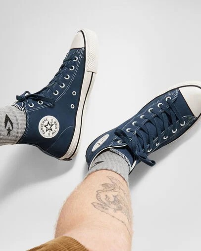 Navy / Black Converse Chuck Taylor All Star Pro Suede Women Skate Shoes UK | C-82973019