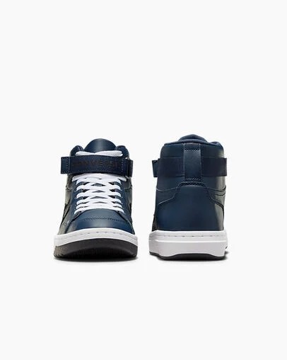 Navy / Black / White Converse Pro Blaze V2 Leather Women Basketball Shoes UK | C-28374659