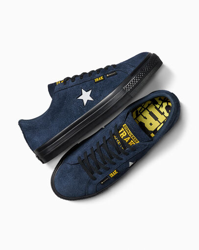 Navy / Black / Yellow Converse Converse x IRAK NYC One Star Pro Men Skate Shoes UK | C-63049279