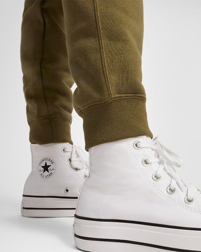 Olive Converse Go-To Embroidered Star Chevron Standard-Fit Men Sweatpants UK | C-36140989