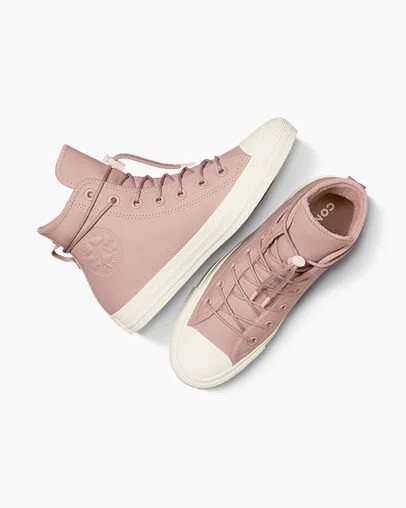 Pink Converse Chuck Taylor All Star Weatherized Leather Men Sneakers UK | C-18793469