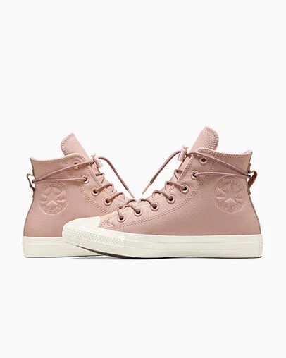 Pink Converse Chuck Taylor All Star Weatherized Leather Men Sneakers UK | C-18793469