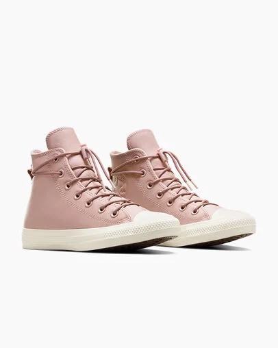 Pink Converse Chuck Taylor All Star Weatherized Leather Men Sneakers UK | C-04812379