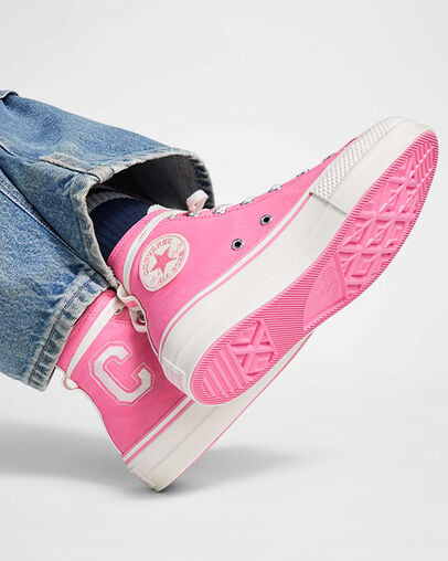 Pink / Pink Converse Chuck Taylor All Star Lift Women Platform Shoes UK | C-89206759