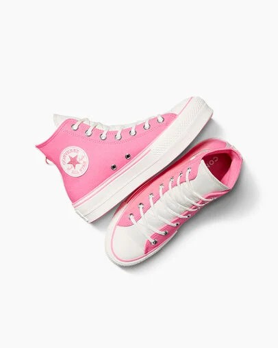 Pink / Pink Converse Chuck Taylor All Star Lift Women Platform Shoes UK | C-89206759