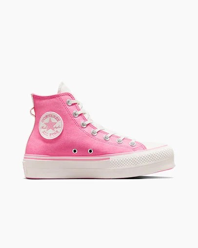 Pink / Pink Converse Chuck Taylor All Star Lift Women Platform Shoes UK | C-89206759