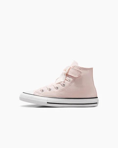 Pink / White Converse Chuck Taylor All Star Ruffles & Bows Easy-On Kids' Sneakers UK | C-85392419