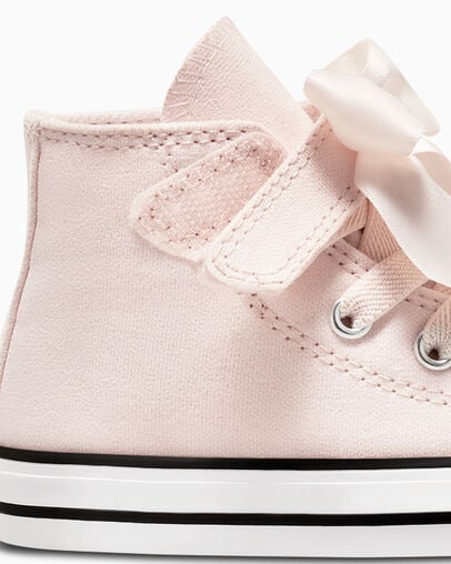 Pink / White Converse Chuck Taylor All Star Ruffles & Bows Easy-On Kids' Sneakers UK | C-78152039