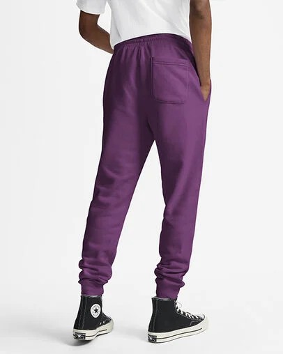 Purple Converse Go-To Embroidered Star Chevron Standard-Fit Women Sweatpants UK | C-76934089