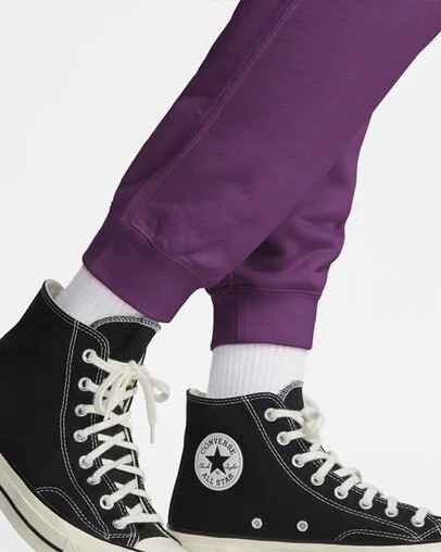 Purple Converse Go-To Embroidered Star Chevron Standard-Fit Women Sweatpants UK | C-76934089