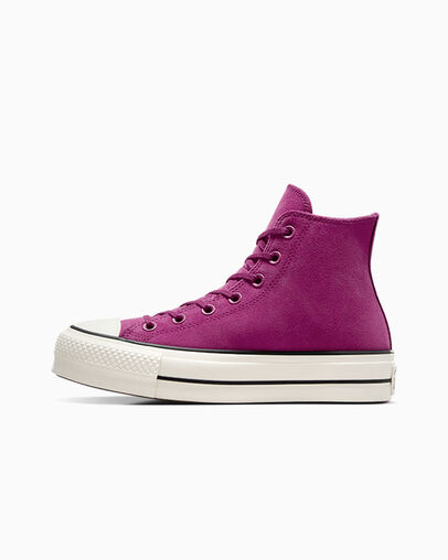 Purple / Black Converse Chuck Taylor All Star Lift Women Platform Shoes UK | C-10342979