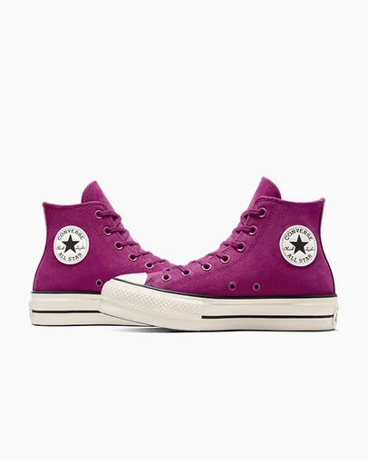 Purple / Black Converse Chuck Taylor All Star Lift Women Platform Shoes UK | C-10342979