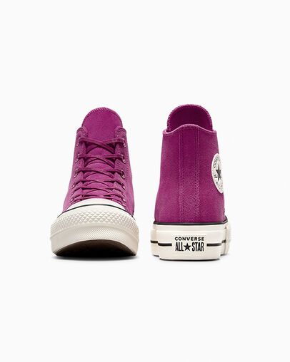 Purple / Black Converse Chuck Taylor All Star Lift Women Platform Shoes UK | C-10342979