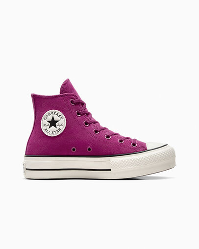 Purple / Black Converse Chuck Taylor All Star Lift Women Platform Shoes UK | C-10342979