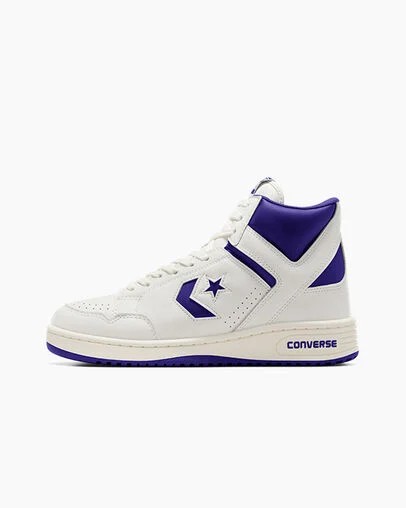 Purple / White Converse Weapon Men Basketball Shoes UK | C-26049789