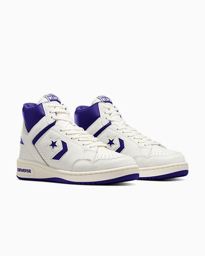 Purple / White Converse Weapon Men Basketball Shoes UK | C-26049789