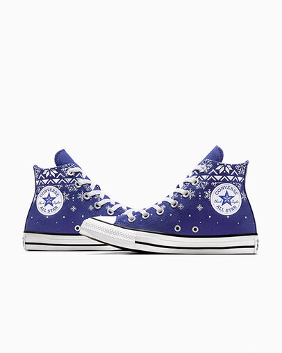 Purple / White / Black Converse Chuck Taylor All Star Men Sneakers UK | C-04385619