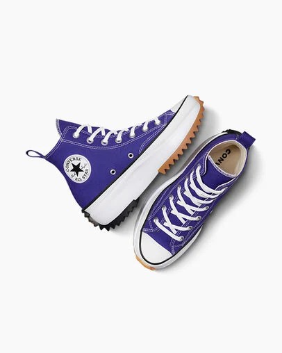 Purple / White / Black Converse Run Star Hike Women Platform Shoes UK | C-98240359