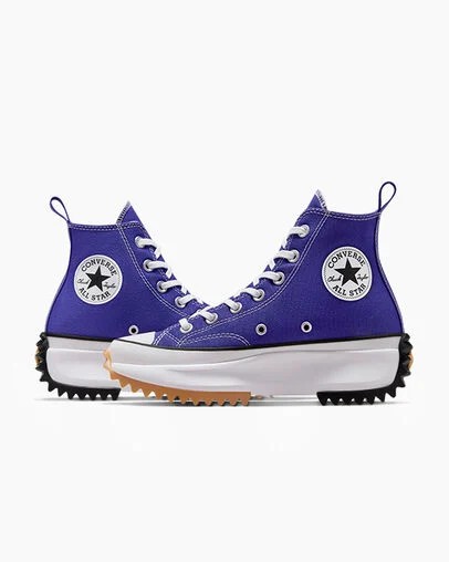 Purple / White / Black Converse Run Star Hike Women Platform Shoes UK | C-98240359