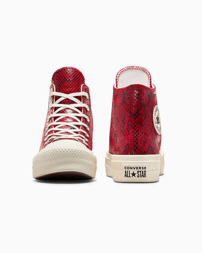 Red Converse Chuck Taylor All Star Lift Women Platform Shoes UK | C-01436289