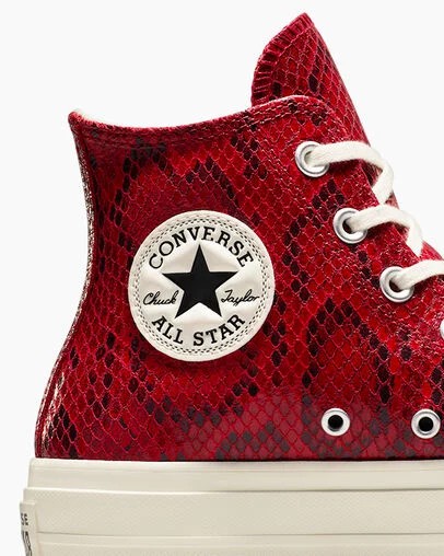 Red Converse Chuck Taylor All Star Lift Women Platform Shoes UK | C-01436289