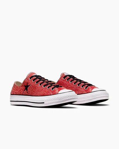 Red Converse Converse x Stüssy Chuck 70 Men Sneakers UK | C-08139769