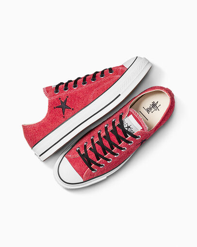 Red Converse Converse x Stüssy Chuck 70 Men Sneakers UK | C-08139769