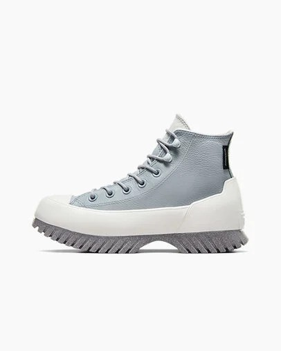 Silver / Grey Converse Chuck Taylor All Star Lugged 2.0 Platform Leather Women Boots UK | C-53480199