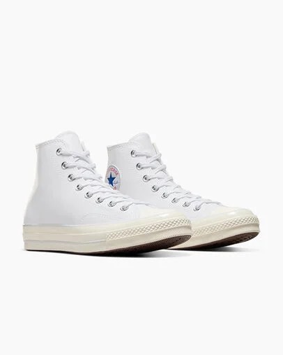 White Converse Chuck 70 Leather Men Sneakers UK | C-57320949