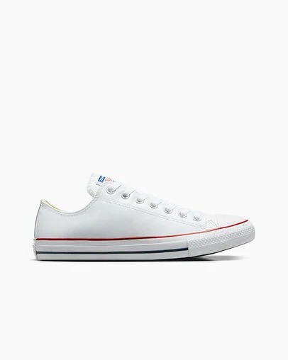 White Converse Chuck Taylor All Star Leather Men Tennis Shoes UK | C-56179209