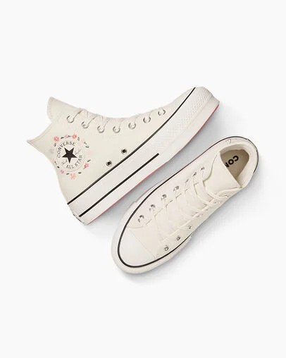 White Converse Chuck Taylor All Star Lift Women Platform Shoes UK | C-48716059