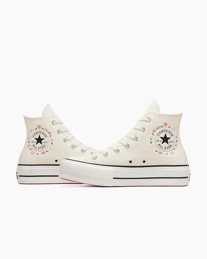 White Converse Chuck Taylor All Star Lift Women Platform Shoes UK | C-48716059