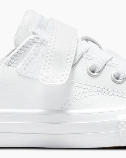 White Converse Chuck Taylor All Star Malden Street Leather Kids' Sneakers UK | C-50367489