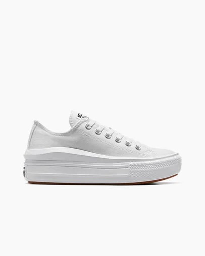 White Converse Chuck Taylor All Star Move Women Platform Shoes UK | C-45690239