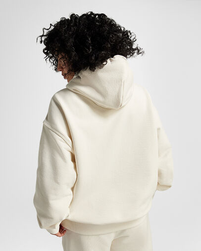 White Converse Gold Standard Loose-Fit Women Hoodie UK | C-50491389