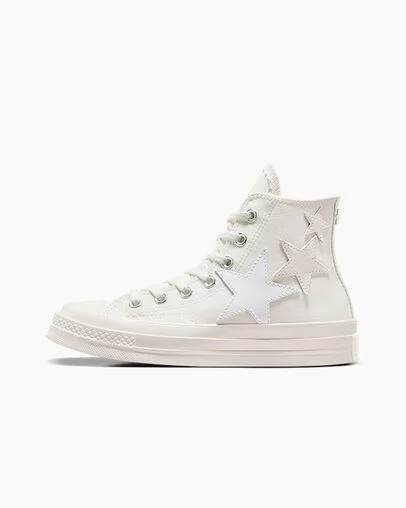 White / Beige Converse Chuck 70 Stars Men Sneakers UK | C-94860719