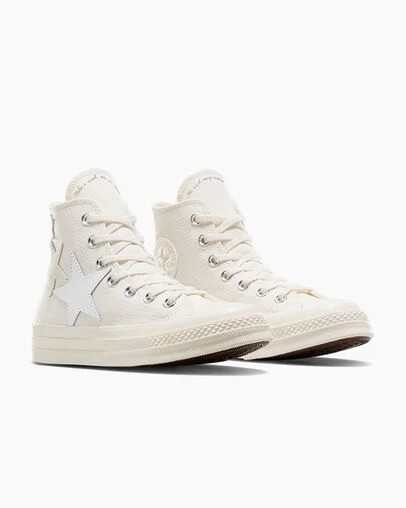 White / Beige Converse Chuck 70 Stars Men Sneakers UK | C-94860719