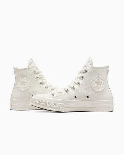 White / Beige Converse Chuck 70 Stars Men Sneakers UK | C-94860719