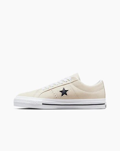 White / Black Converse CONS One Star Pro Suede Men Skate Shoes UK | C-27358099