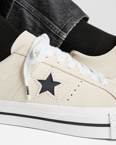 White / Black Converse CONS One Star Pro Suede Men Skate Shoes UK | C-27358099