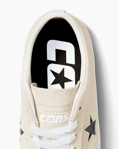 White / Black Converse CONS One Star Pro Suede Men Skate Shoes UK | C-27358099